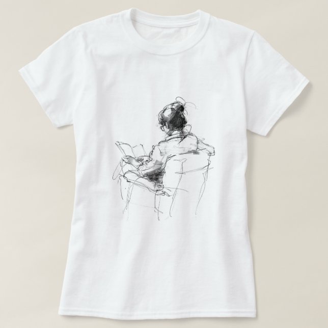 Lover Reading Moment - Gemütlicher Reader T-Shirt (Design vorne)