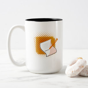 Lover schreiben zweifarbige tasse