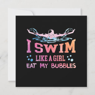 Lover schwimmen - ich schwimme wie ein Mädchen Einladung
