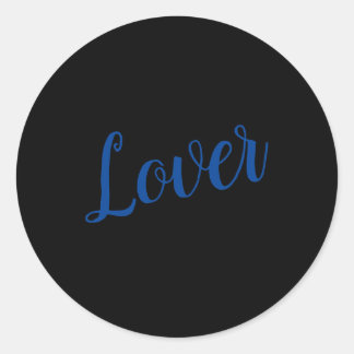 Lover Simple Word Classic Round Sticker