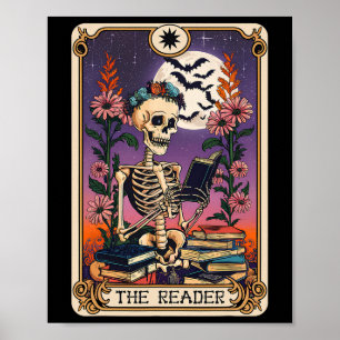 Lover Tarot Card The Reader Mystic Funny Skel Poster