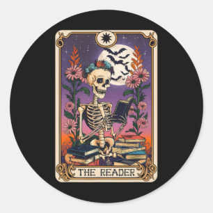 Lover Tarot Card The Reader Mystic Funny Skel Runder Aufkleber