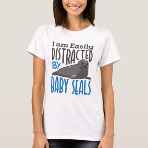 Lover von Baby Siegels Siegel leicht abgelenkt T-Shirt
