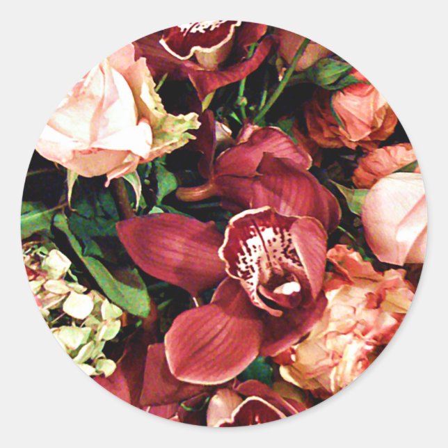 Lover von Orchids_ Runder Aufkleber (Vorderseite)