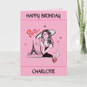 Lover von Paris Editable Karte