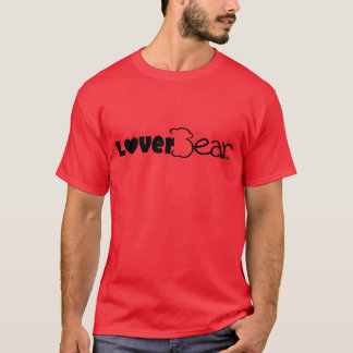 LoverBear Logo, schwarz auf Rot T-Shirt