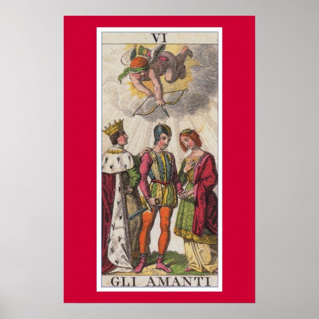 Lovers Card Classic Tarot Gli Amanti Poster (Vorne)