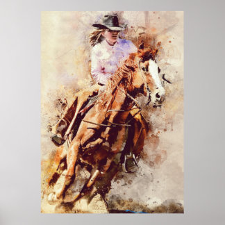 Lovers Cowboy Western Or Cowgirl Poster