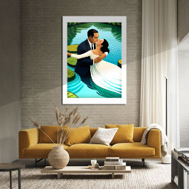 Lovers in the lake fotodruck