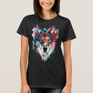 Loves Wolves wolf Face, T-Shirt