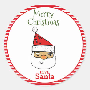 LoveSanta wunderliche Sankt mit Hut-Weihnachten Runder Aufkleber