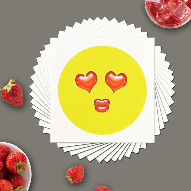 Lovestruck Emoji Serviette (Von Creator hochgeladen)