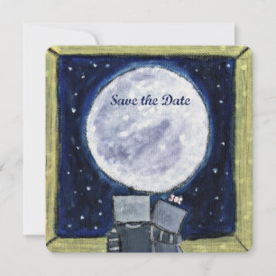 Lovestruck Moon-Gazing Speichern Sie die Datumskar Save The Date