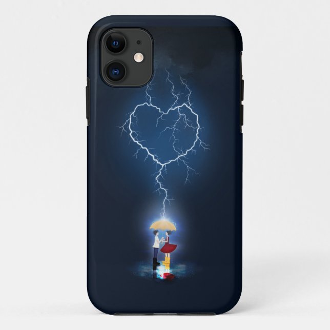 "Lovestruck" Romantischer Moment unter einem Schir Case-Mate iPhone Hülle (Rückseite)
