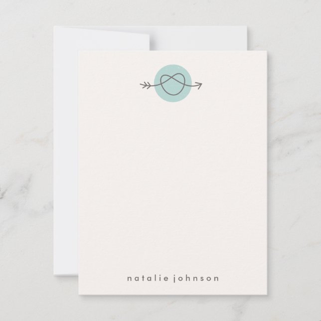 Lovestruck Stationery - Minze Mitteilungskarte (Vorderseite)