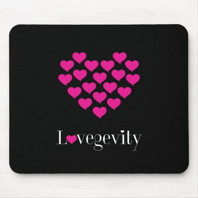 Lovevity Black Mouse Pad Mousepad (Vorne)