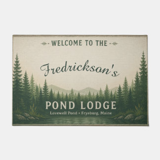 Lovewell Pond Lodge Personalisierte Fußmatte