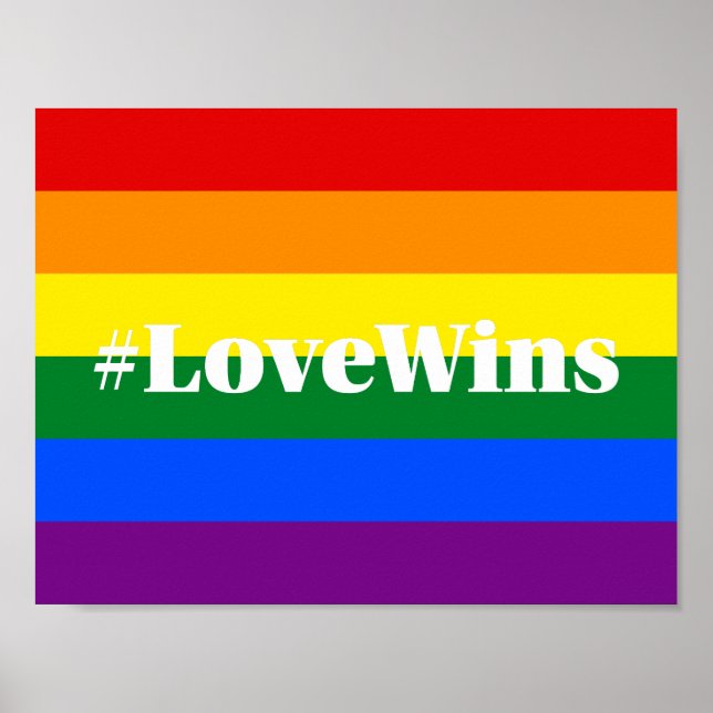 #LoveWins Ehefrau Equality Celebration Rainbow Poster (Vorne)