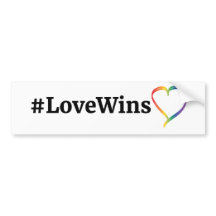 #LoveWins Regenbogen-Herz-Autoaufkleber