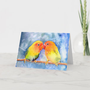 Lovey Dovey Lovebirds Notecards Karte