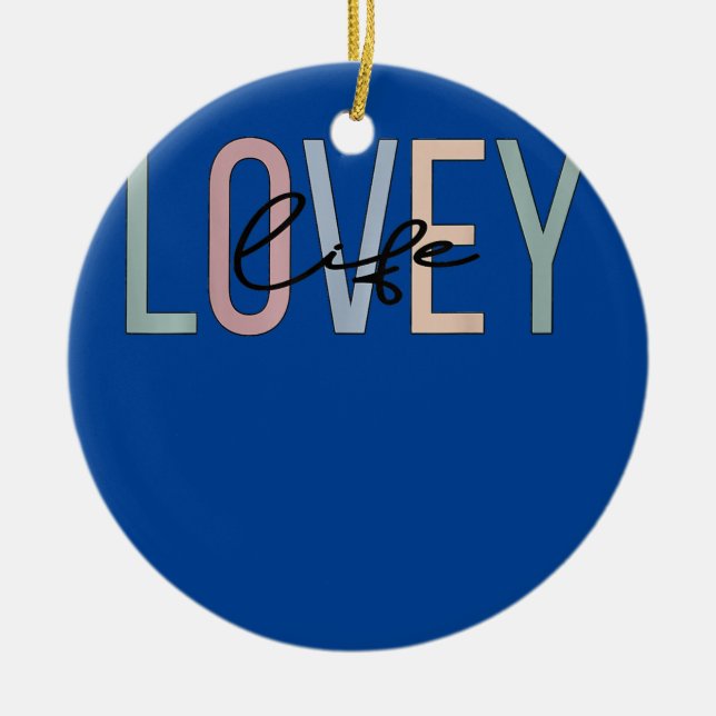 Lovey Life Lovey Grandma Boho Lovey Grandmother  Keramik Ornament (Vorne)