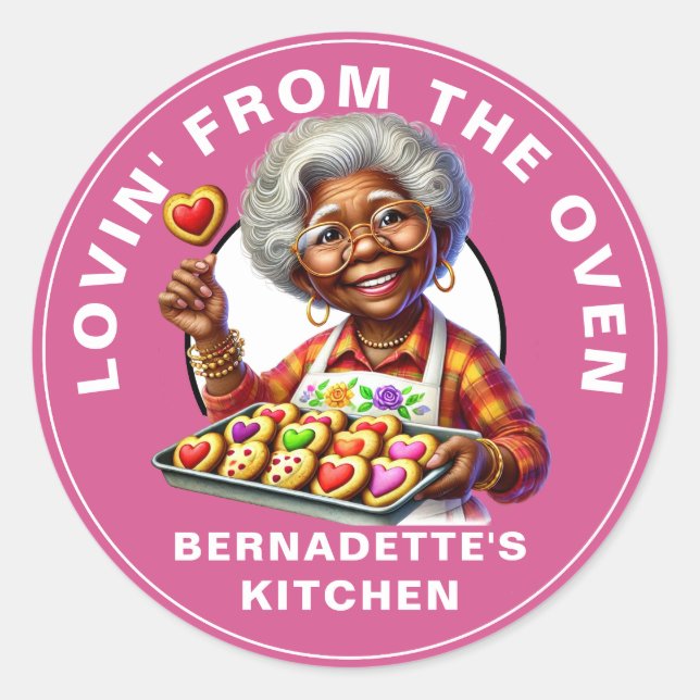 Lovin' From Oven Runder Aufkleber (Vorderseite)
