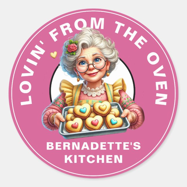 Lovin' From Oven Runder Aufkleber (Vorderseite)