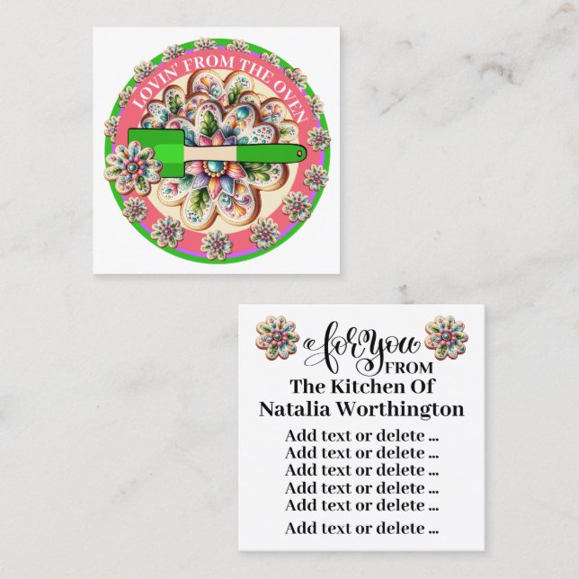 Lovin' From Oven Visitenkarte (Vorne/Hinten)