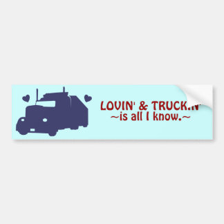 Lovin und Truckin Autoaufkleber