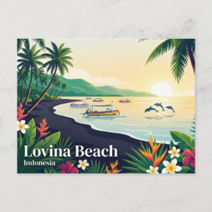 Lovina Beach Indonesien Postkarte