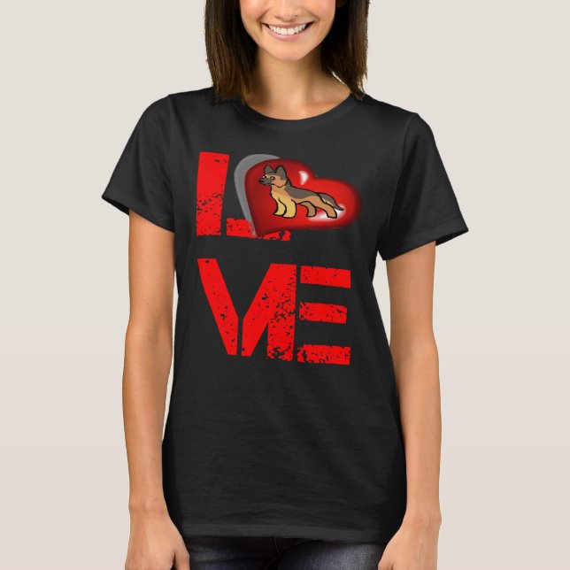 Loving A German Shepherd Pup T-Shirt (Vorderseite)