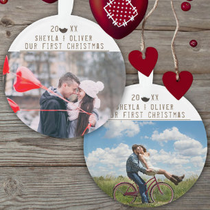 Loving Couple 1st Christmas Keepsaké 2 Photos