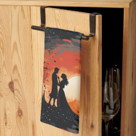 Loving Couple Geschirrtuch