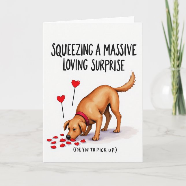 Loving Dog Surprise Card Karte (Vorderseite)