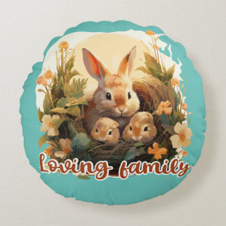 Loving Family Rundes Kissen