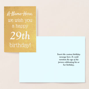 Loving Gold Foil 29. Geburtstag Grußkarte Folienkarte