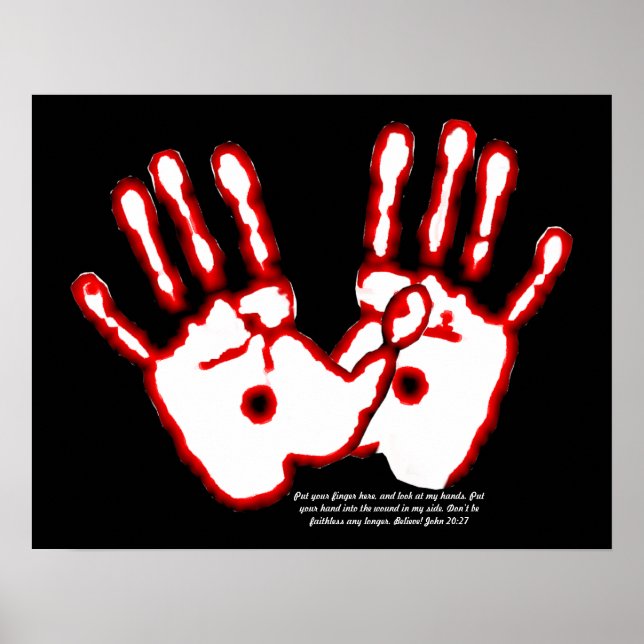 Loving Hands - John 20:27 Poster (Vorne)