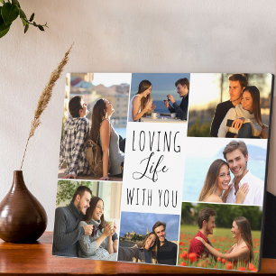 Loving Life Mit Dir 7 Fotocollage Weiß Fotoplatte