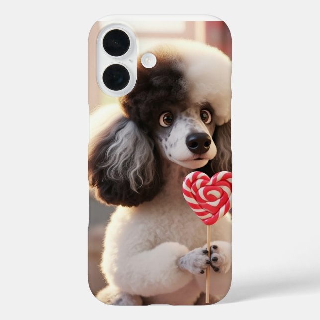 Loving Poodle IPhone Case (Rückseite)