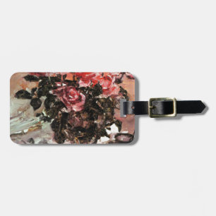 Lovis Corinth rosa-rosen-1924 blumen Gepäckanhänger