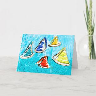 Lovitude Blank Card Sanibel Sails - glattes Segeln Dankeskarte