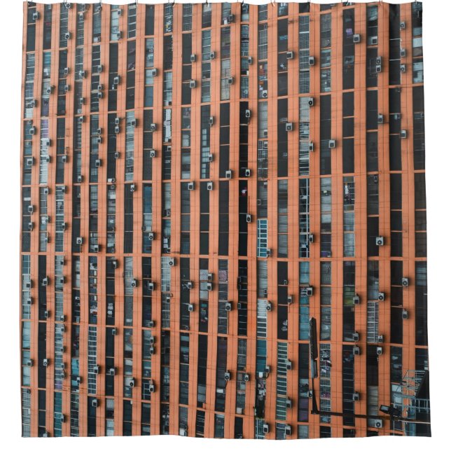 Low-angle photography of building duschvorhang (Vorderseite)