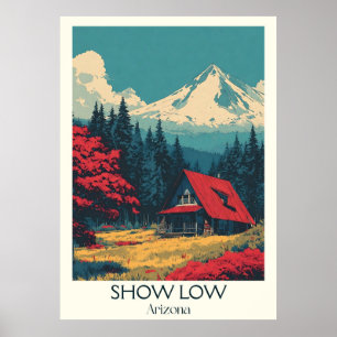 Low Arizona Retro Travel Poster anzeigen