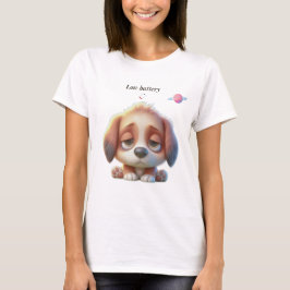 Low Battery Dog T-Shirt
