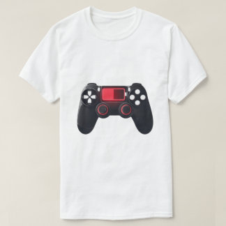 Low Battery Gamer – Minimales Gaming-Icon-Design T-Shirt