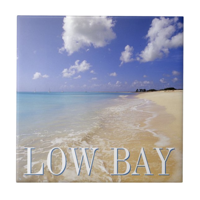 Low Bay Beach, Barbuda, Antigua Fliese (Vorderseite)