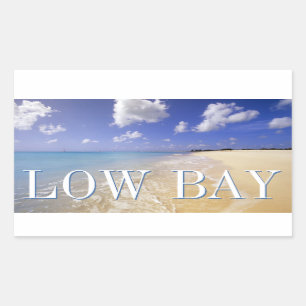 Low Bay Beach, Barbuda, Antigua Rechteckiger Aufkleber