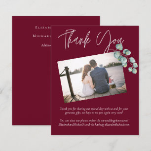 Low Budget BURGUNDY White EUCALYPTUS Wedding