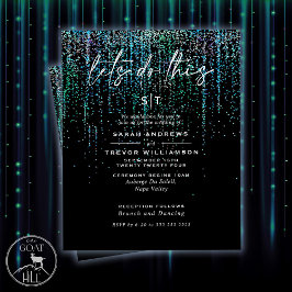 Low Budget Hochzeit Edgy Aquamarin Glitzer Garland