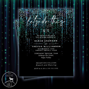 Low Budget Hochzeit Edgy Aquamarin Glitzer Garland